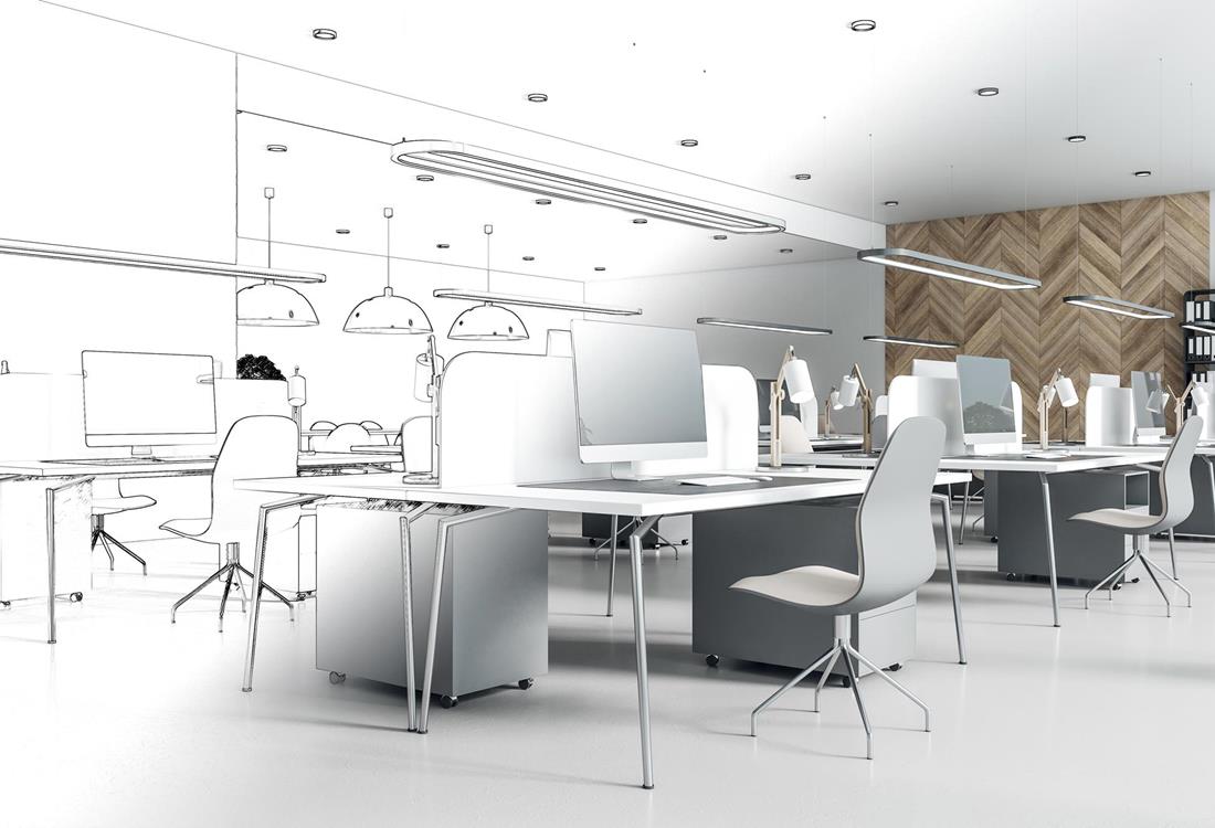 100% ergonomic office space design
