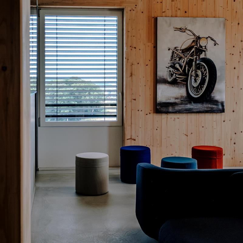 A public space transformed into a stylish setting