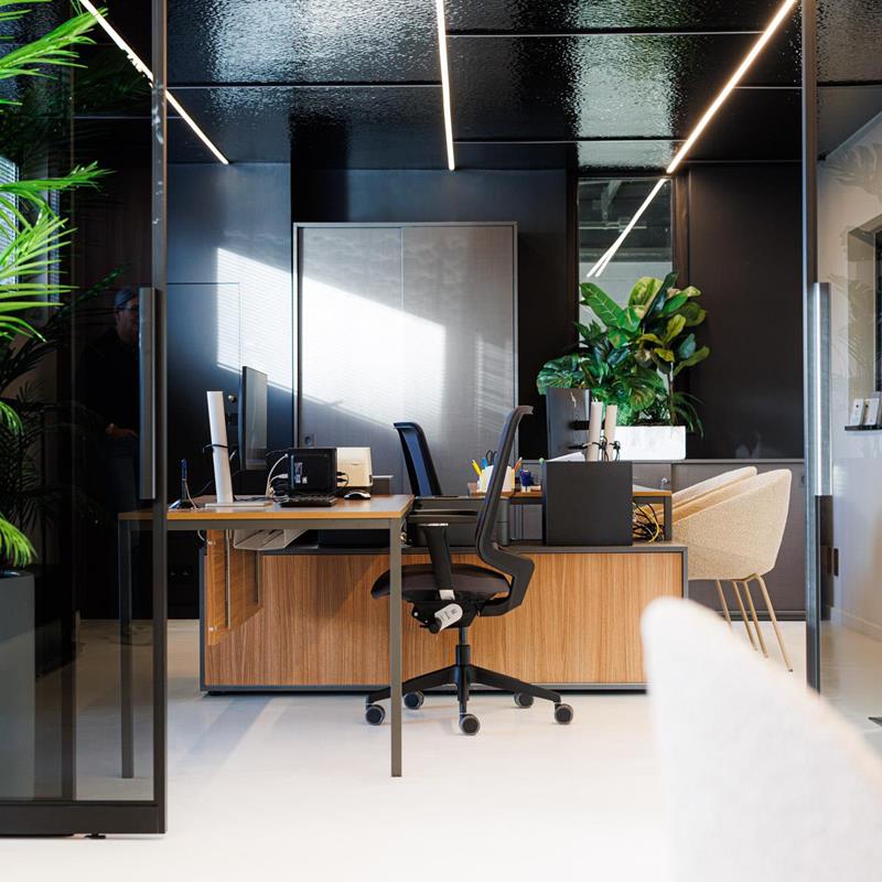 Ein Raum für die Arbeit, den Empfang und das Image